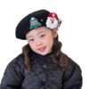 Wholesale Christmas parent-child beret warm wool red hat