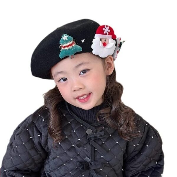 Wholesale Christmas parent-child beret warm wool red hat