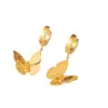 304 Stainless Steel PVD Coated Heart Shape Butterfly Shell Plating Sweet Simple Style Drop Earrings For Women's