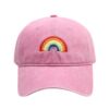 oly-2b6c5f4824fd6fd5729e7eaa35beeeda Wholesale Cross-Border E-Commerce Hot-Selling Rainbow Embroidered Soft-Top Peaked Cap for Men and Women Casual Retro Distressed Baseball Cap Trendy Sun Hat