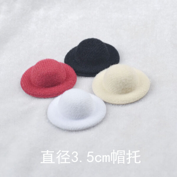 Wholesale SD Doll hat accessories brushed cloth DIY handmade hat embryo hat jewelry raw material handmade bare hat 3.5CM
