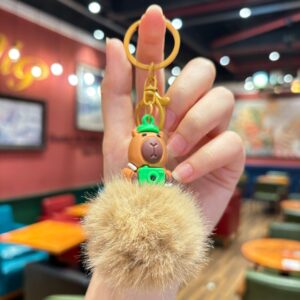 Brown fur ball [green camera] / 8.6*5.5cm