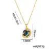 PVD Coated Real Gold Plated 18K Gold Star Moon Planet Stainless Steel Casual Simple Style Waterproof Non Tarnish Titanium Steel Pendant Necklace
