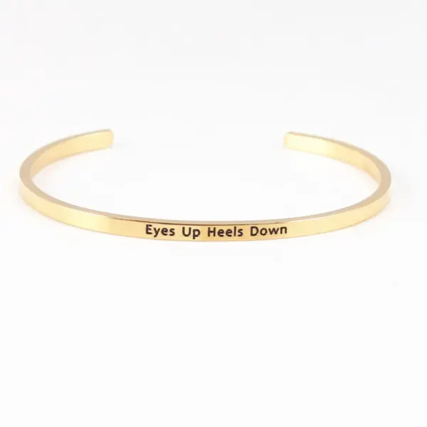 Wholesale Letter Stainless Steel Titanium Steel Retro Wristband Bracelets Bangle