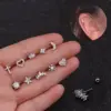 Copper Ear Cartilage Rings & Studs Crown Waterproof Non Tarnish Surgical Steel Women'S