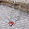 oly-2b9538820430bac9d9a6a7246b8fc7ef Wholesale Korean and Japanese Style Ins Millennium Dark Red Oil Drop Necklace with Exaggerated Design Claw Splicing Heart Clavicle Chain