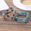 Wholesale Turquoise mixed multi-layered stone bracelet