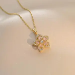X1310 Pink Rotating Necklace