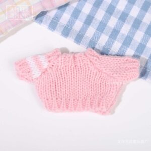 Rx130 sweater-pink coat with white sleeves