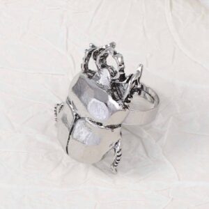 Silver ladybug ring