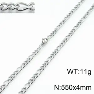 Steel Color 550 * 4mm = Necklace KN197273-Z