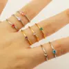 Wholesale PVD Coated 18K Gold Plated Round 304 Stainless Steel Elegant Simple Style Waterproof Non Tarnish Rings