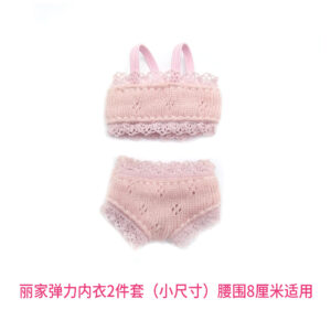 Pink underwear lijia stretch underwear 2-piece set603500(small size) waist 8cm applicable / Height 25 -- 30cm