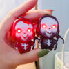 Wholesale Death glowing sound horror Ghost April Fool's Day creative car keychain schoolbag pendant couple small gift
