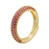 Simple Fashion Micro-inlaid Multi-color Zircon Adjustable Copper Ring Wholesale Nihaojewelry