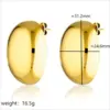 Wholesale 1 Pair Simple Style Classic Style Oval Plating 304 Stainless Steel Stainless Steel Earrings