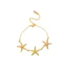 Wholesale Seaside Light Luxury Vacation Style Bracelet Stainless Steel High-Grade Shell Starfish Bracelet Adjustable Temperament Bracelet