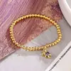Wholesale Casual Cute Simple Style Bear Copper Plating Inlay Zircon 18k Gold Plated Bracelets