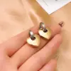 Wholesale 1 Pair Hip-Hop Vintage Style Heart Shape Polishing Plating 304 Stainless Steel Gold Plated Silver Plated Drop Earrings