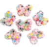 Wholesale Acrylic Butterfly Beads Fashion Flower Round Beads Straight Hole Heavy Beads DIY Mobile Phone Chain Loose Beads