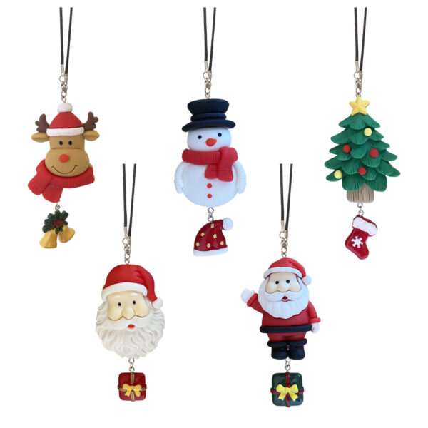 oly-2bdbf4c00bf294040d81199c9bb88ae4 Wholesale Christmas Reindeer Snowman Car Rearview Mirror Decoration Pendant
