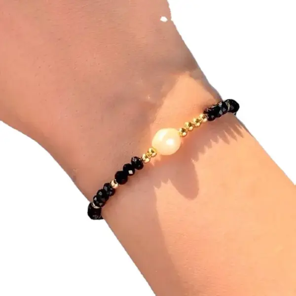 Wholesale Retro Round Stainless Steel Beaded Bracelets