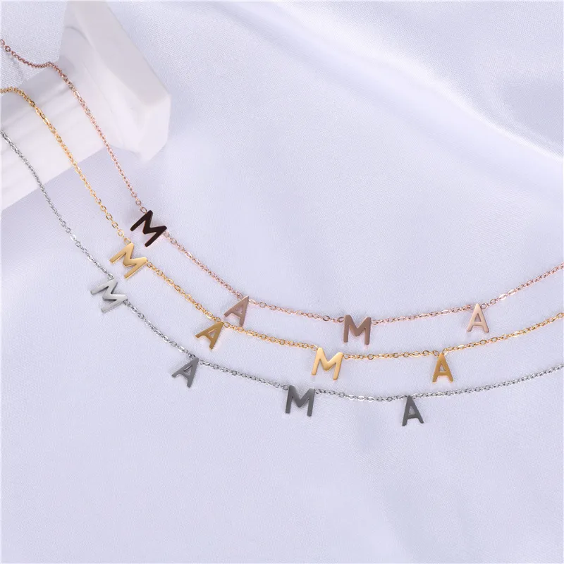 Wholesale Letter Stainless Steel Fashion Necklace