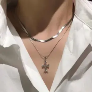 Double Layer Cross Necklace C01-C60