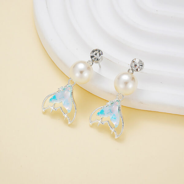 Wholesale Cross-border European and American Mermaid Pearl Earrings Earrings Earrings Diamond Gift Mother's Day Valentine's Day Best Friend Amazon