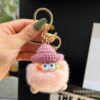 Wholesale [small bean cubes] imitation rex rabbit fur South Korea ins ugly cute small coal cart key chain pendant bag pendant gift