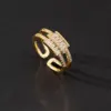 Wholesale 1 Piece Fashion Letter Heart Shape Cat Copper Inlaid Zircon Artificial Pearls Open Ring