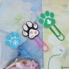 Wholesale Random 50pcs Cute colo dog claw footprints paper clips metal bookmarks