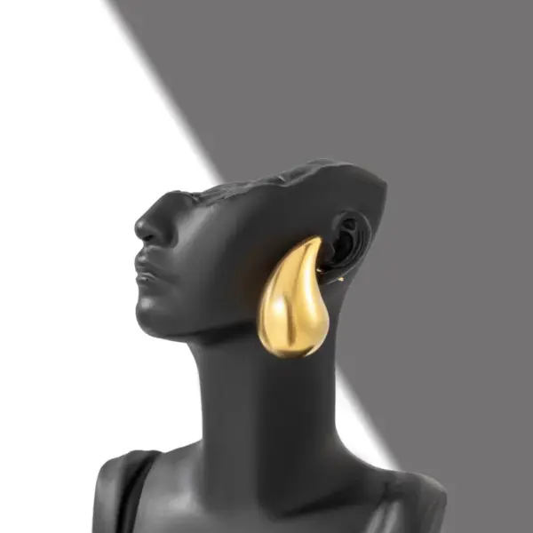 PVD Coated Water Droplets 304 Stainless Steel Elegant Simple Style Waterproof Non Tarnish Ear Studs