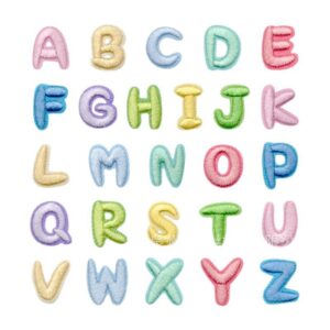 A set of mixed color letters (self-adhesive)