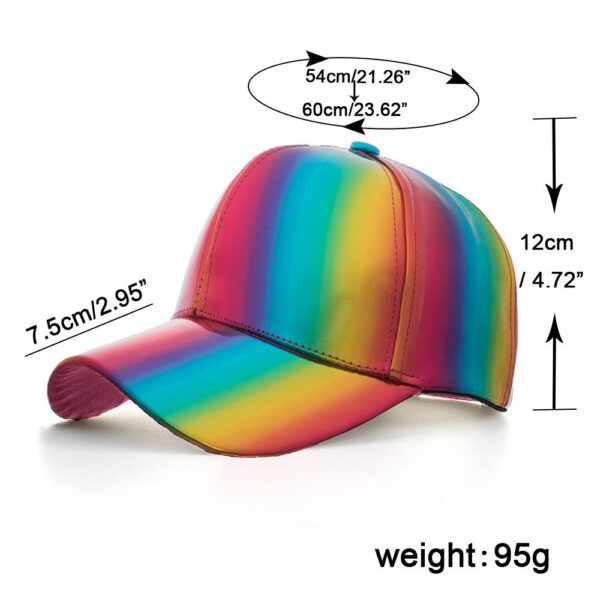 Wholesale Zhongmei summer and autumn new PU color laser baseball cap sunshade outdoor sun hat B555