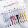 Wholesale DIY Sun Moon Star Beaded Pen Multicolor Sequin Ins Small Star Beaded Ballpoint Pen Handmade Patch Rotating Cute Pen