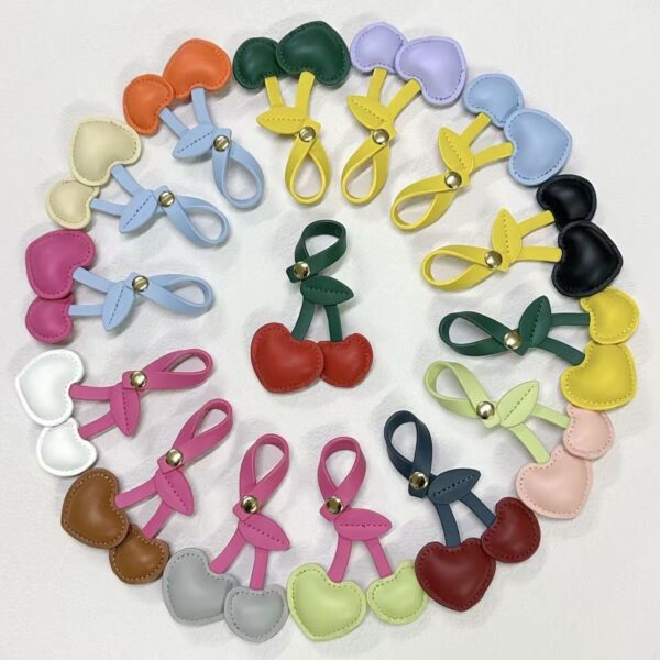 oly-2c20dd5886f48ee1e0b6f6d60f5138eb Wholesale Factory direct pu leather cherry pendant leather cherries retro bag pendant key chain hanging jewelry