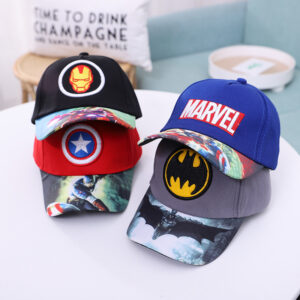 Wholesale Marvel Children's Hat Wholesale Spring and Autumn New Cartoon Cap Spiderman Team Batman Children's Baseball Cap