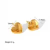Wholesale 1 Pair Simple Style Heart Shape Plating Stainless Steel Drop Earrings Ear Studs