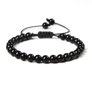 Black agate / 6mm (Stretchable)
