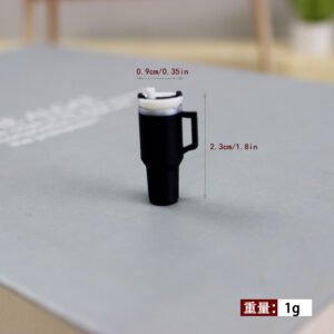 Black straw water cup