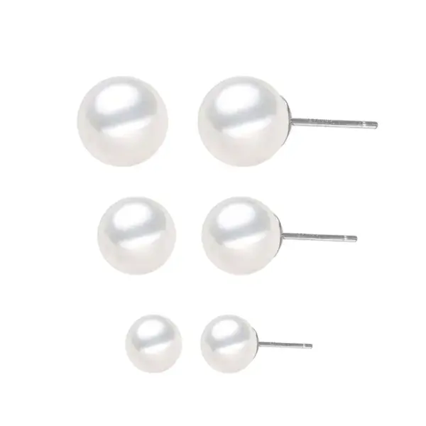 Wholesale 1 Pair Fashion Geometric Plating 304 Stainless Steel Artificial Pearls Stainless Steel Earrings