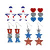 oly-2c33f6479f298a18b0f4ab0e24fc0567 Wholesale Exaggerated Independence Day Long Stripesd Acrylic Heart Five-Pointed Star Usa Ear Hook Earrings Small Earrings Earrings