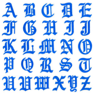 oly-2c33f963cdc80aaaafe85e330cade7d6 Wholesale Gothic 26-letter embroidered patch