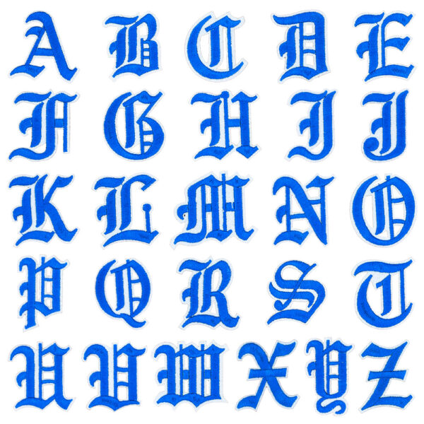 Wholesale Gothic 26-letter embroidered patch