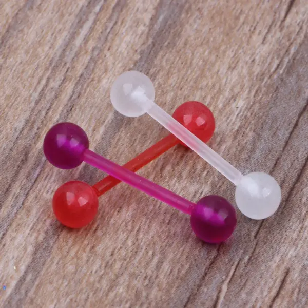 Wholesale 1 Piece Tongue Rings Fashion Geometric Arylic Metal