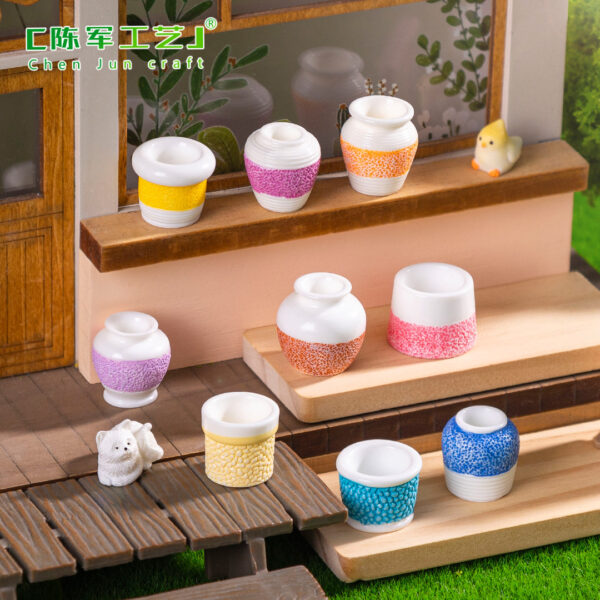 oly-2c3f21e5cb8e91ed55a5df384f404c38 Wholesale Micro-Landscape Creative Colorful Textured Vase tted Doll House DIY Decoration Aessories Mini Desktop Ornaments