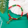 Wholesale Santa Claus Crystal Bell Beaded Bracelet