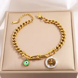 [15] NK Green Dripping Eye Bracelet