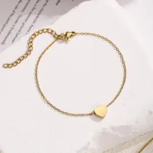 Cross Chain Heart Bracelet / Bracelets